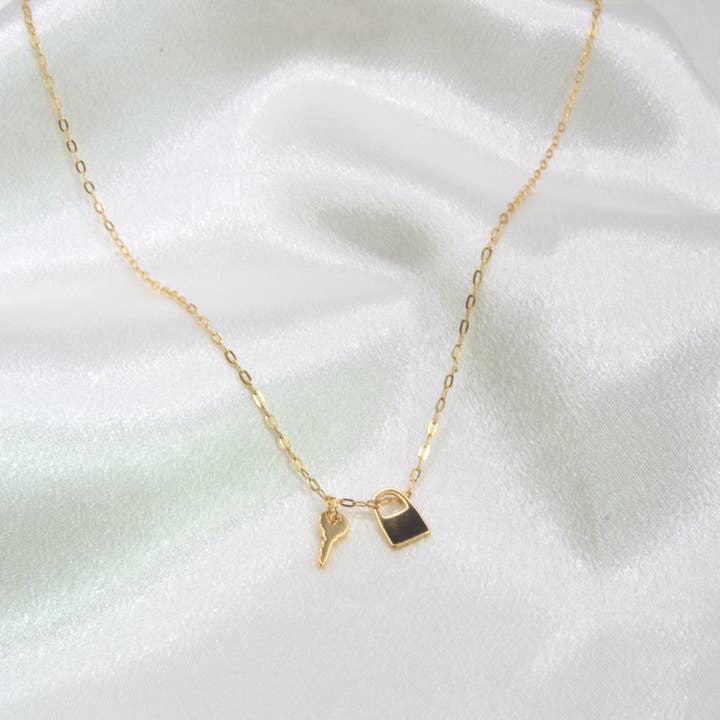 Lock & Key Necklace for wholesale by Graceful Jewels co.