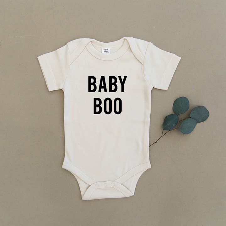 Urban Baby Co. - Wholesale Bodysuit (Non-Footed) - Baby - Baby Boo Halloween Organic Baby Onesie