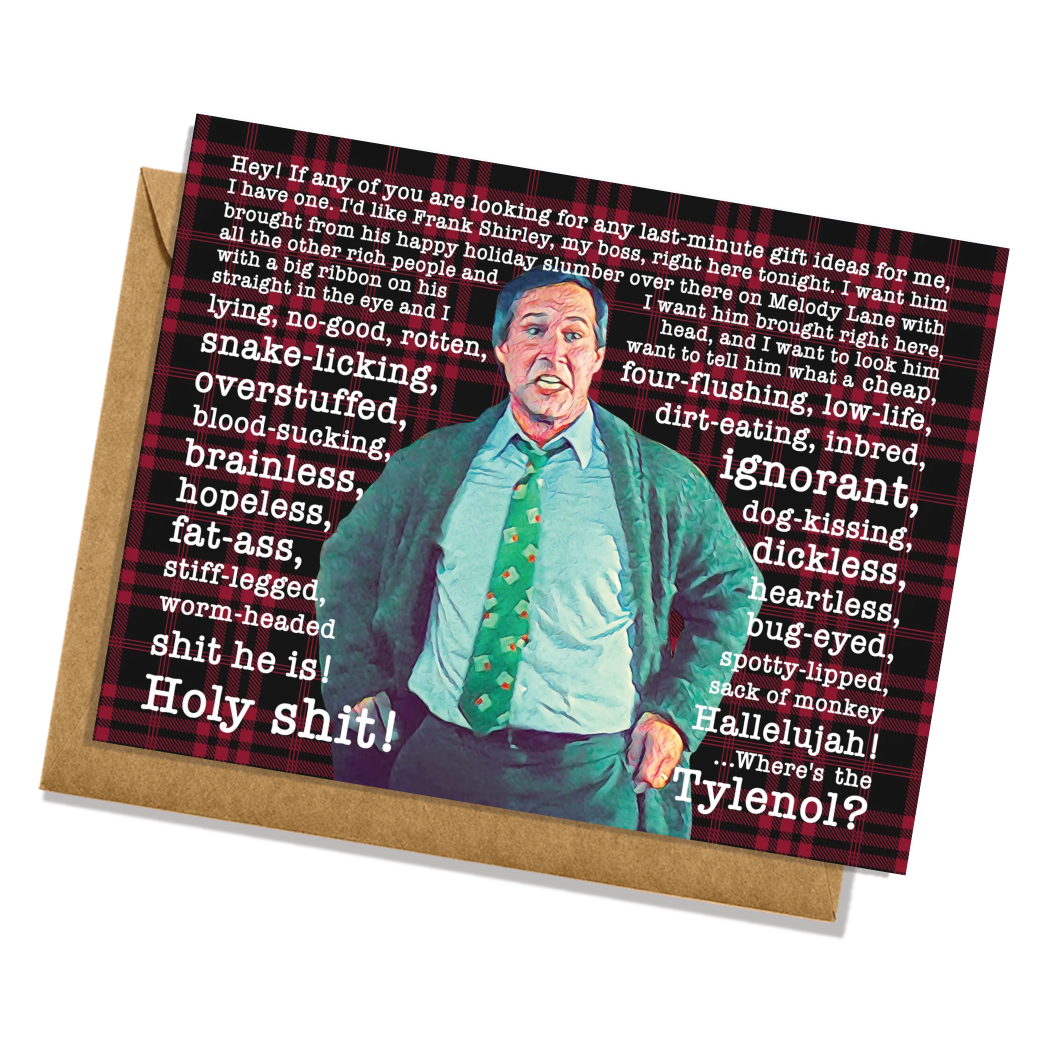 Lucky Mfg. Co. – Großhandel Weihnachtskarte – Clarks Wutanfall - Weihnachtsferien Grußkarte0