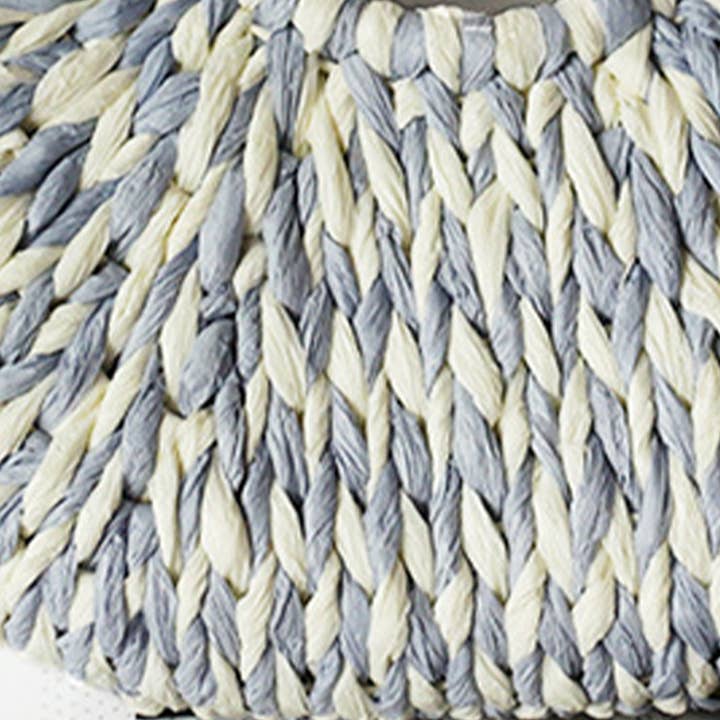 BLUEWHITE Medium Weaving Straw Bags With Bamboo Handles_CWAB0815 for wholesale on Faire