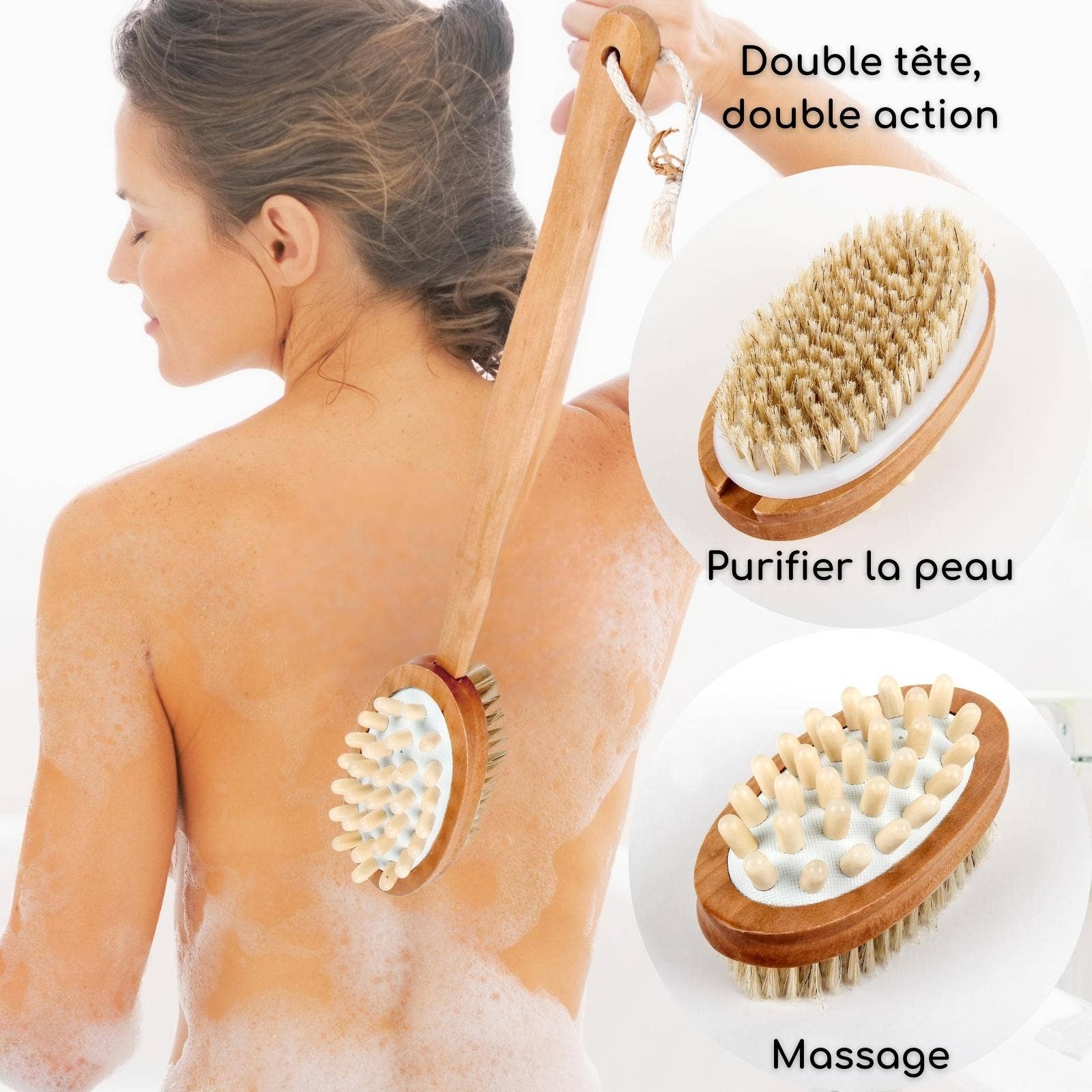 Zen'Arôme - Wholesale Body Brush - Bath Brush for the Body - Dual-Faced Head Dualsens6