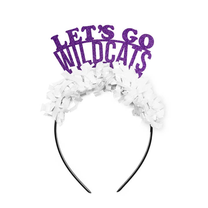 Kansas Game Day Headband Let's Go Wildcats for wholesale by Festive Gal