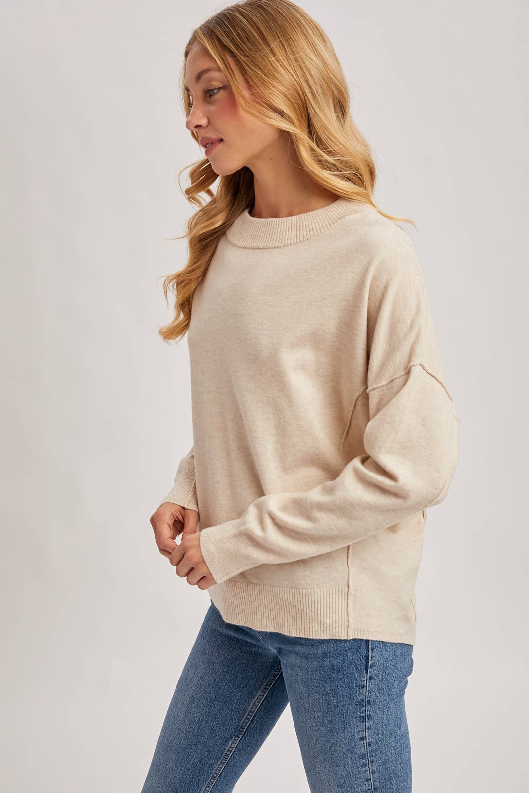 Bluivy - Vente Pull en maille – femme - PULL EN MAILLE DOUCE À COL ROND12