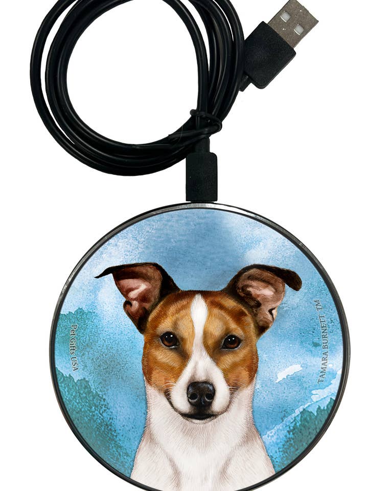 Rat Terrier Tan and White Tipped - Zoomies Phone Charger for wholesale by Pet Gifts USA, LLC