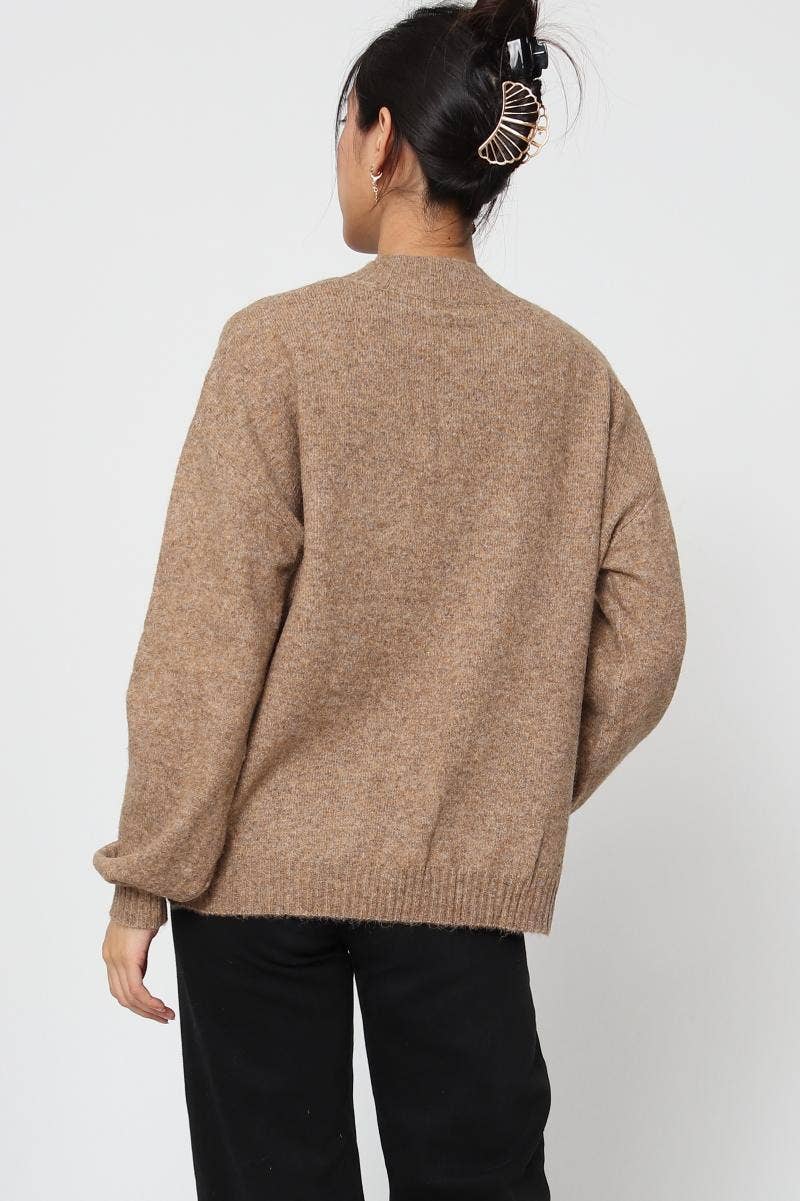 DIX-ONZE - Wholesale Knit Sweater - Women's - Soft Plain Sweater – Round Neck & Long Sleeves23