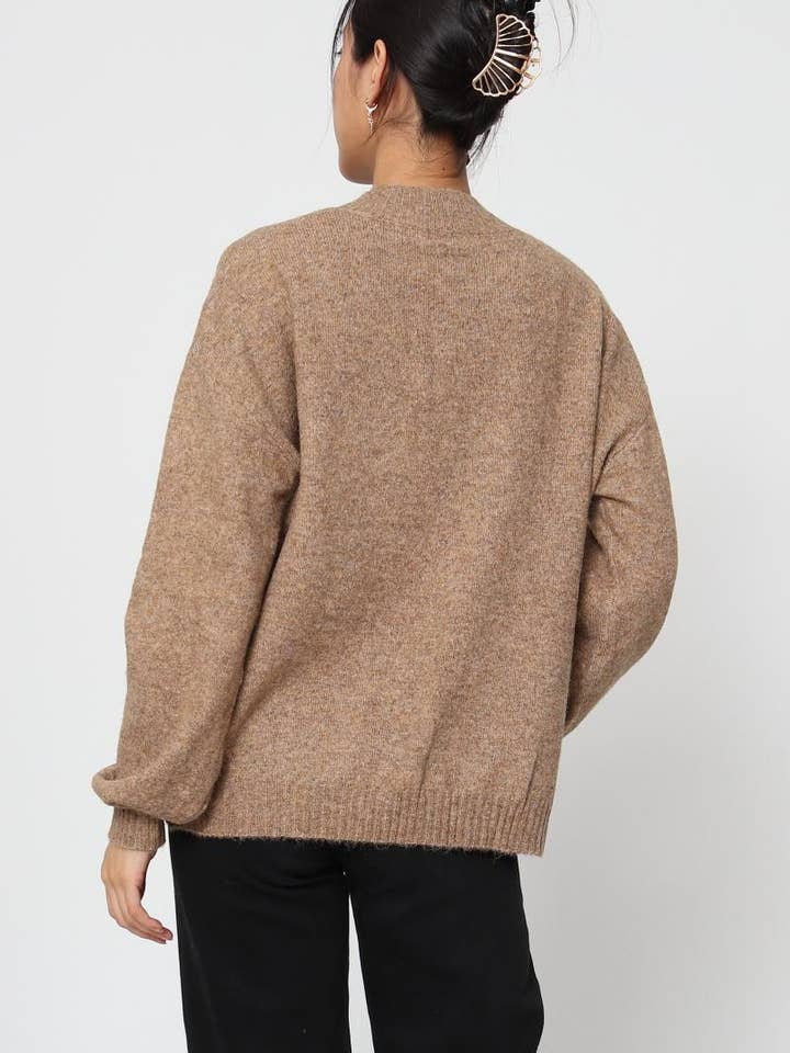 DIX-ONZE - Wholesale Knit Sweater - Women's - Soft Plain Sweater – Round Neck & Long Sleeves23