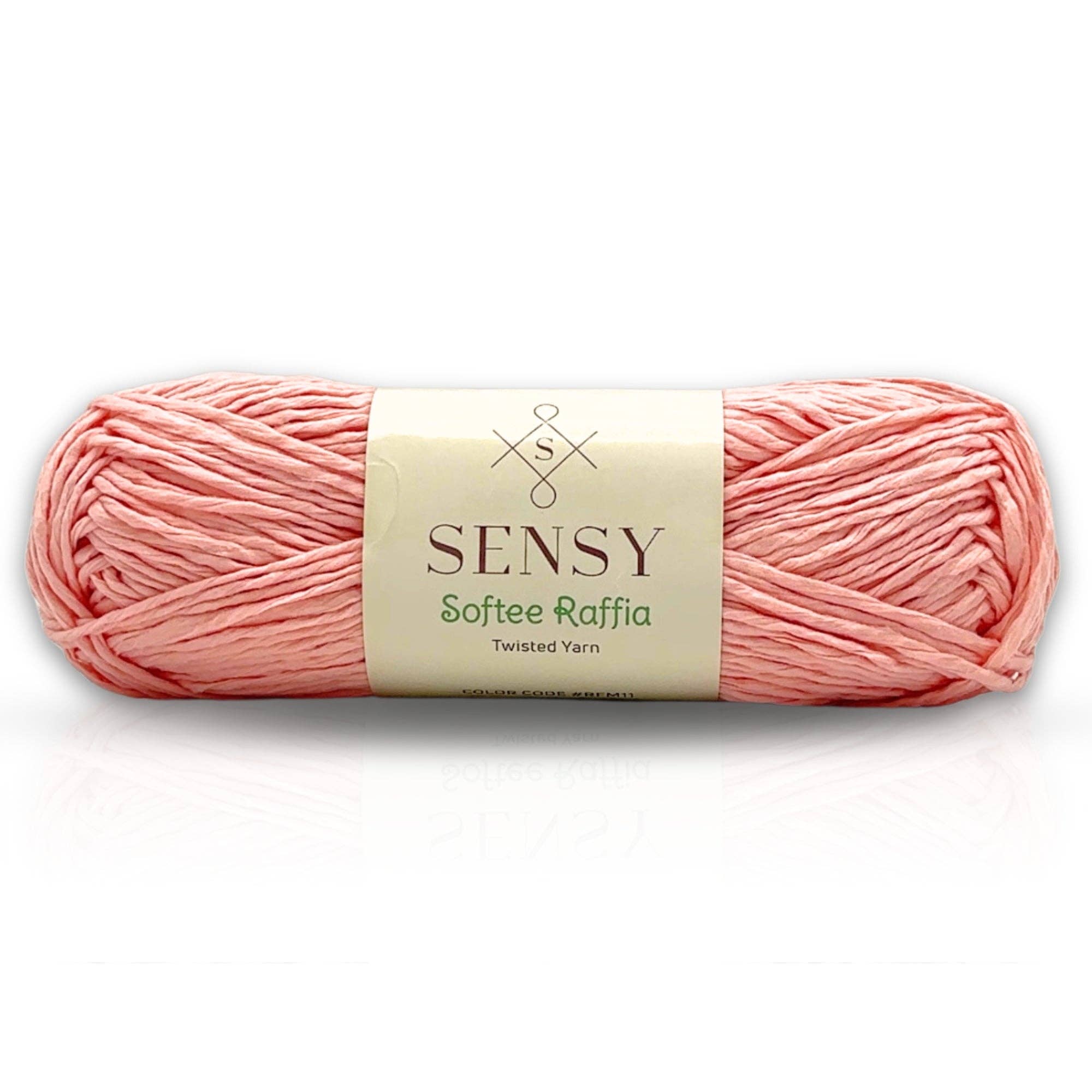 Sensy - Wholesale Yarn - Sensy Softee Raffia Twisted Yarn, 3.5 oz, 109 Yards, 100% Polyester, Gauge 4 Medium0