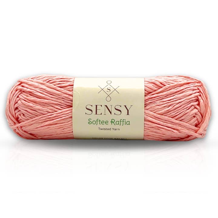 Sensy - Wholesale Yarn - Sensy Softee Raffia Twisted Yarn, 3.5 oz, 109 Yards, 100% Polyester, Gauge 4 Medium