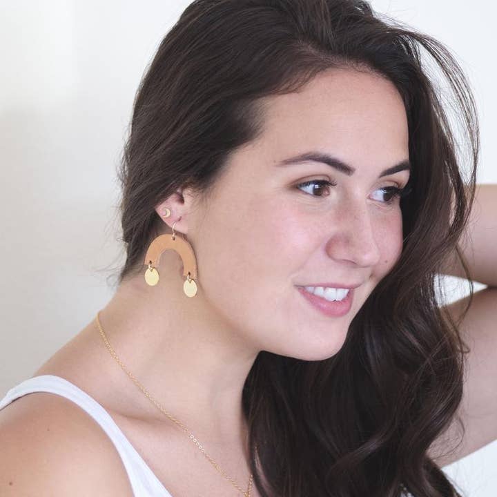 Rainbow Earrings for wholesale by Rope and Leather