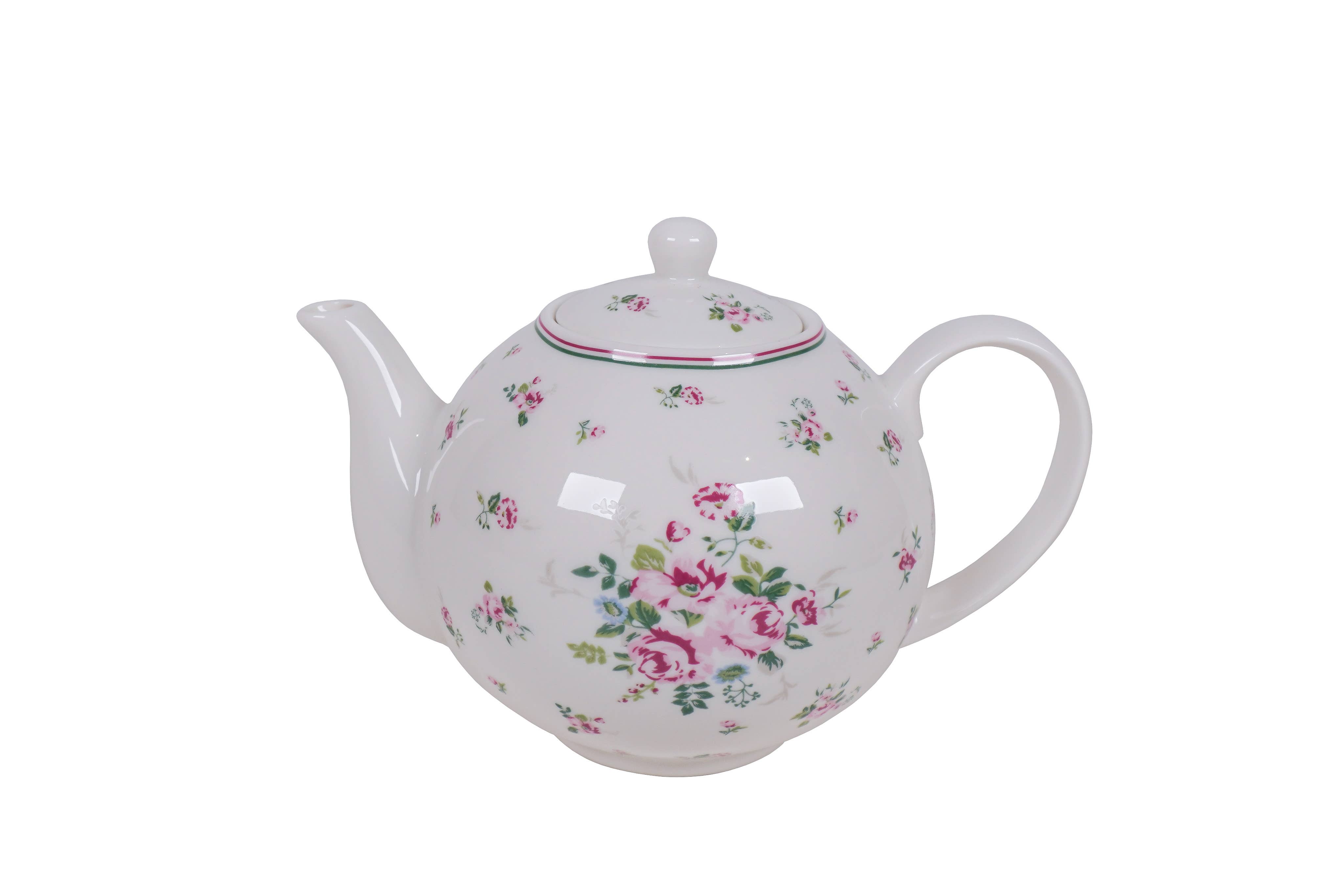Isabelle Rose – Großhandel Teekannen – Porzellan-Teekanne Lisa 1 Liter mit Blumenmuster von Isabelle Rose1