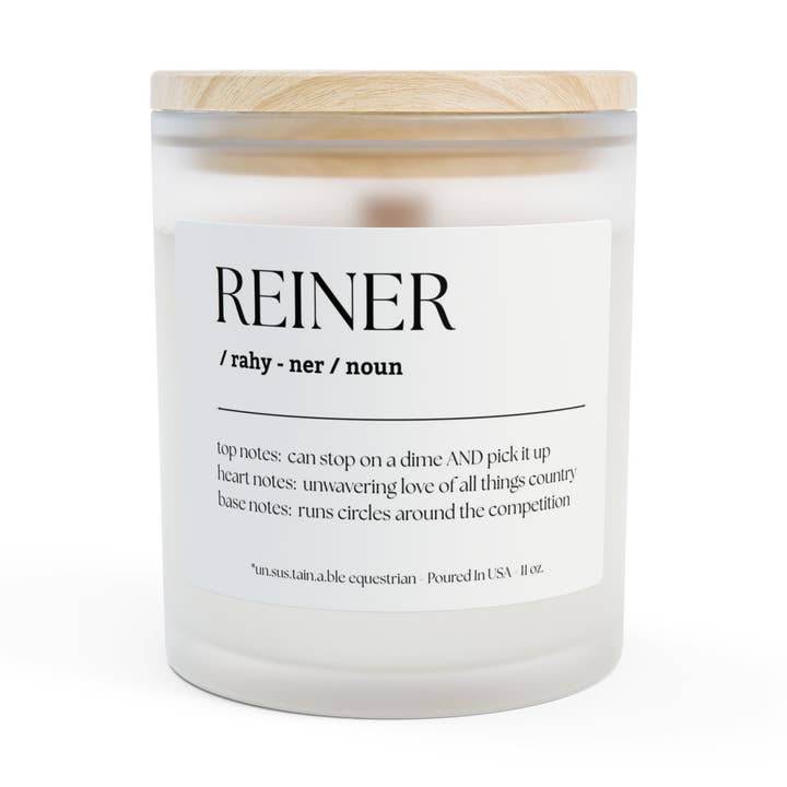Frosted Glass Candle, 11oz - Reiner for wholesale by un.sus.tain.a.ble equestrian