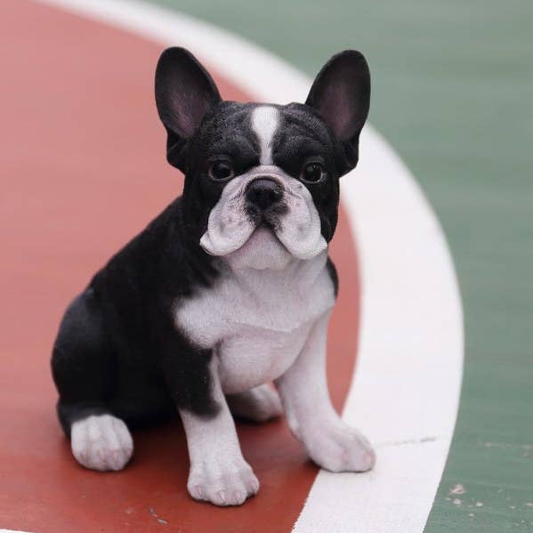 Amici Animali: Statua di Cucciolo di Bulldog Francese per la vendita all'ingrosso da parte di Hi-Line Gift Ltd.