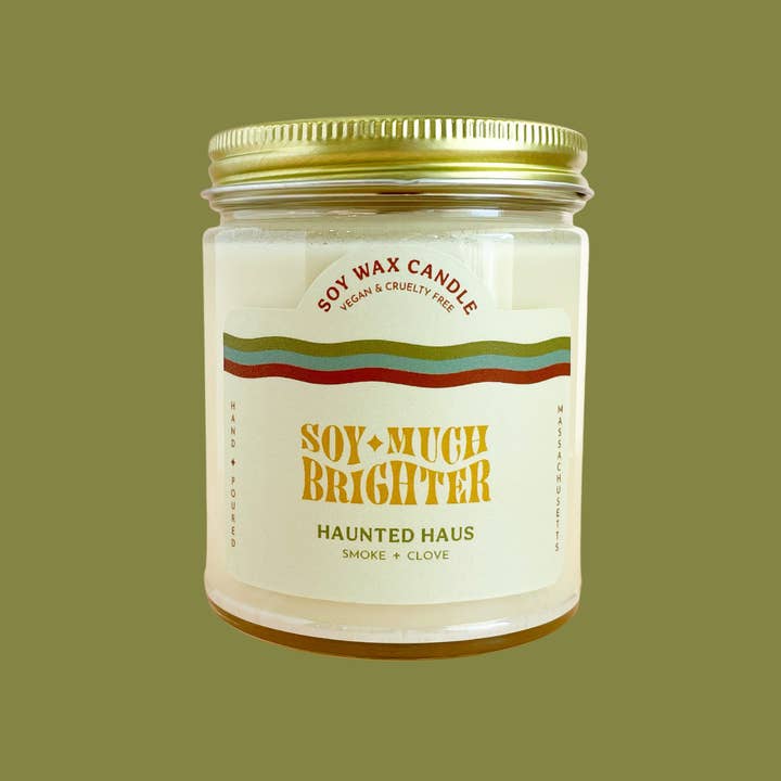 Fall and holiday candle - Haunted Haus - Soy Wax Candle for wholesale by Soy Much Brighter Candle Co.