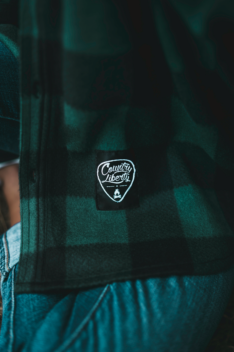 Country Liberty - Wholesale Button Down Shirt - Men's - Forest Plaid Fleece3