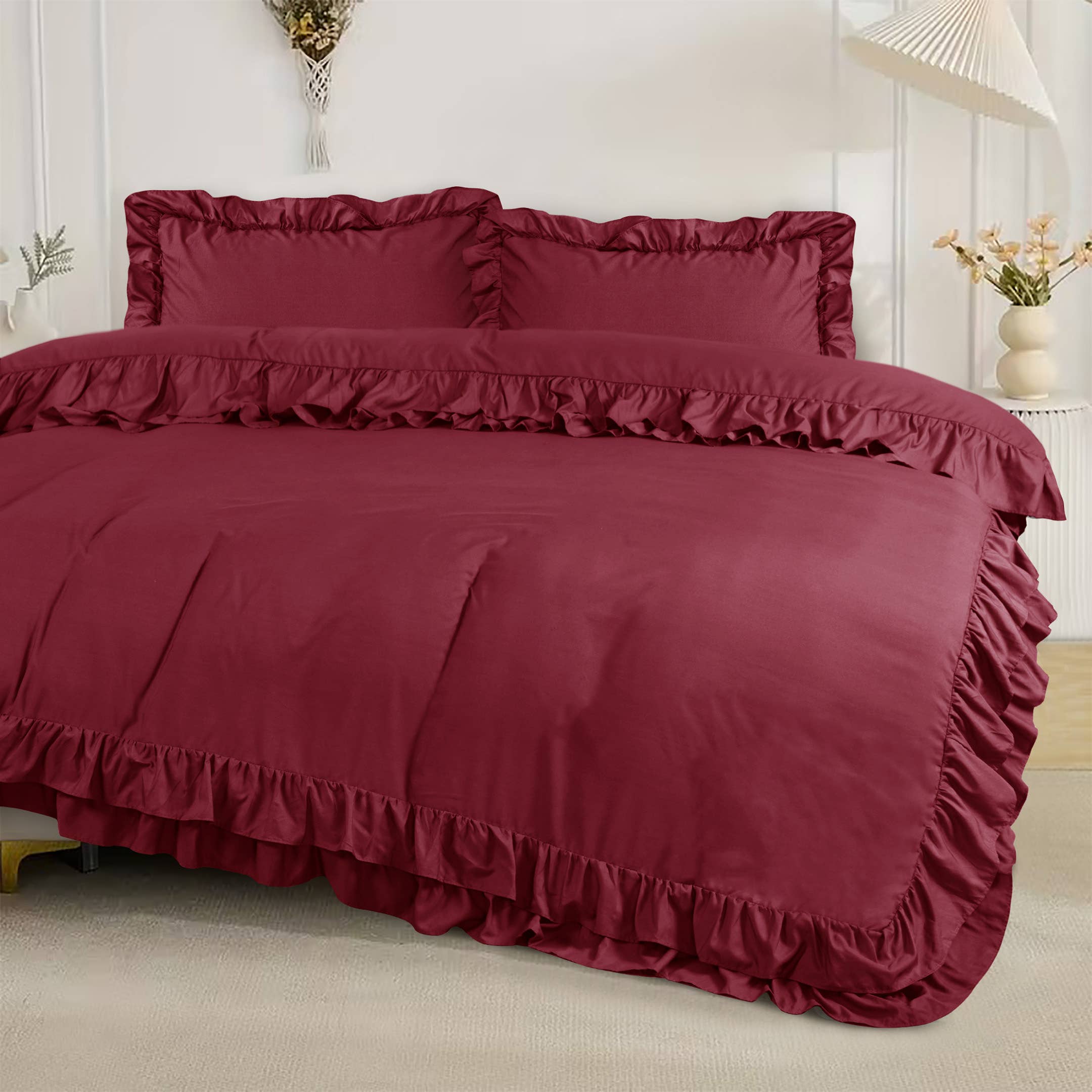 Cotton Passion - Wholesale Bedding Set - Duvet Cover Sets Frilled Duvet Set 3 Pcs Comforter Sets8