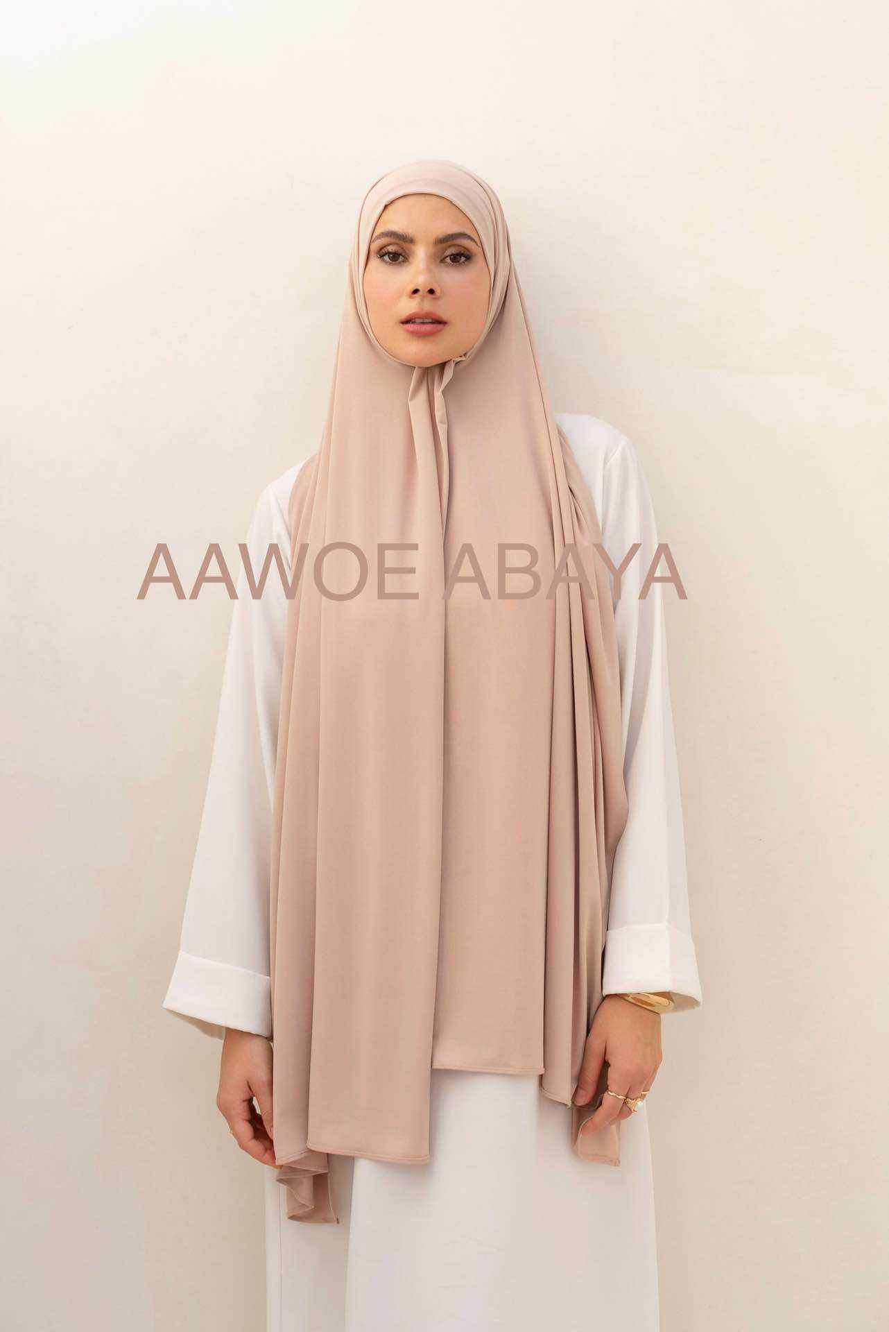 Aawoe Abaya - Wholesale Hijab - Women's - Jersey Rectangle Hijab with Tie - 70x200 cm - 24840