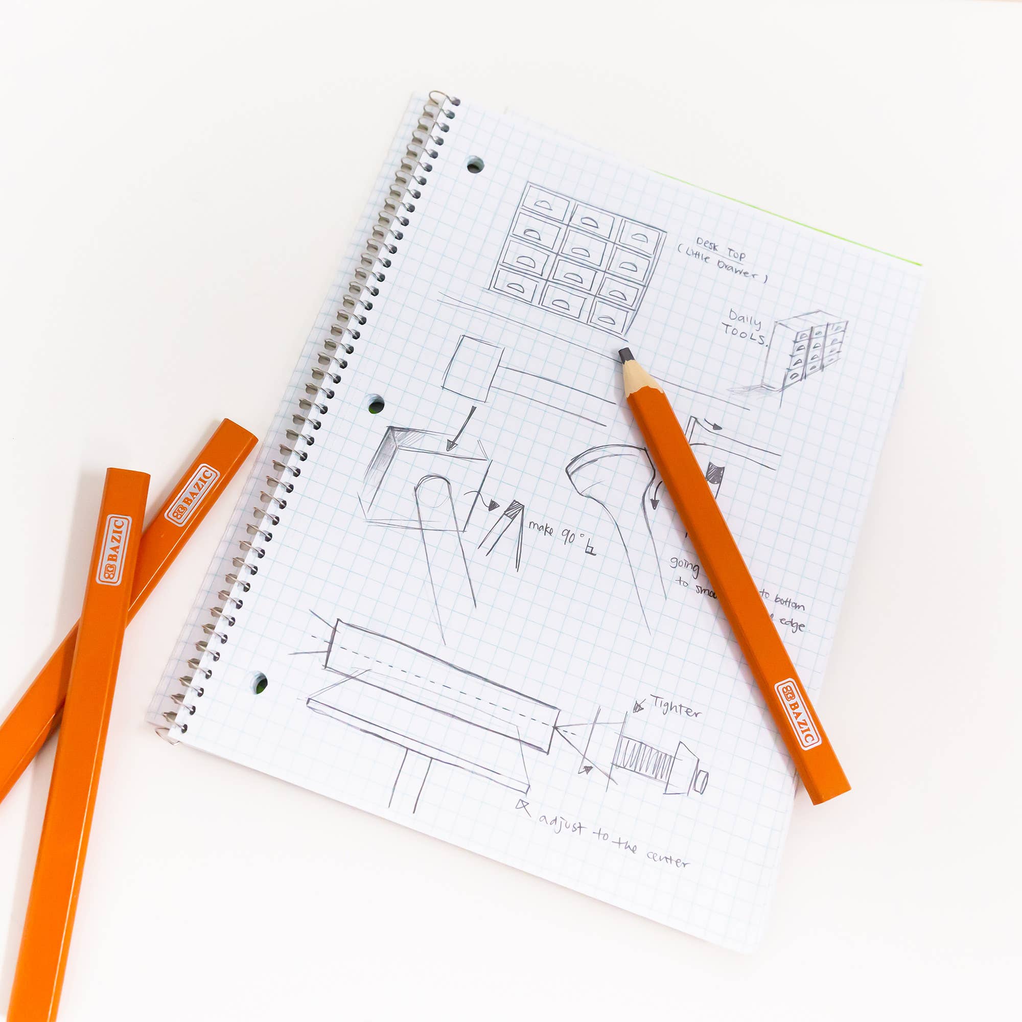 BAZIC Products - Wholesale Pencil - Wood Carpenter's Pencil (5/Pack)2