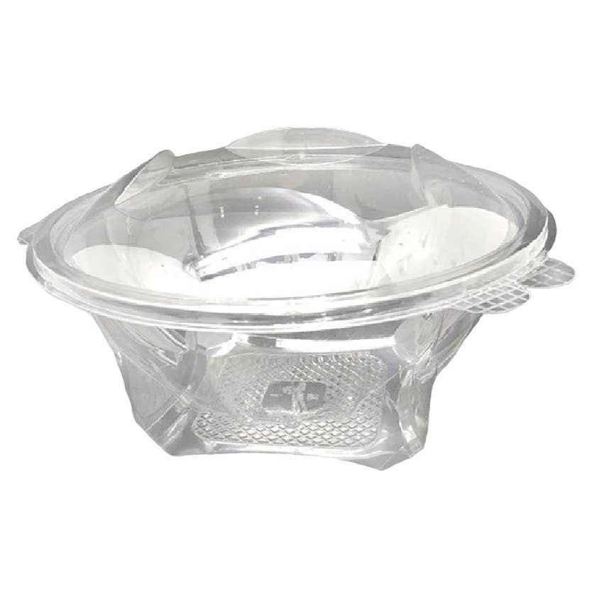 PUNTOQPACK - Wholesale Salad Plate - Round Plastic Salad Bowl With Hinge Lid (1000Cc)0