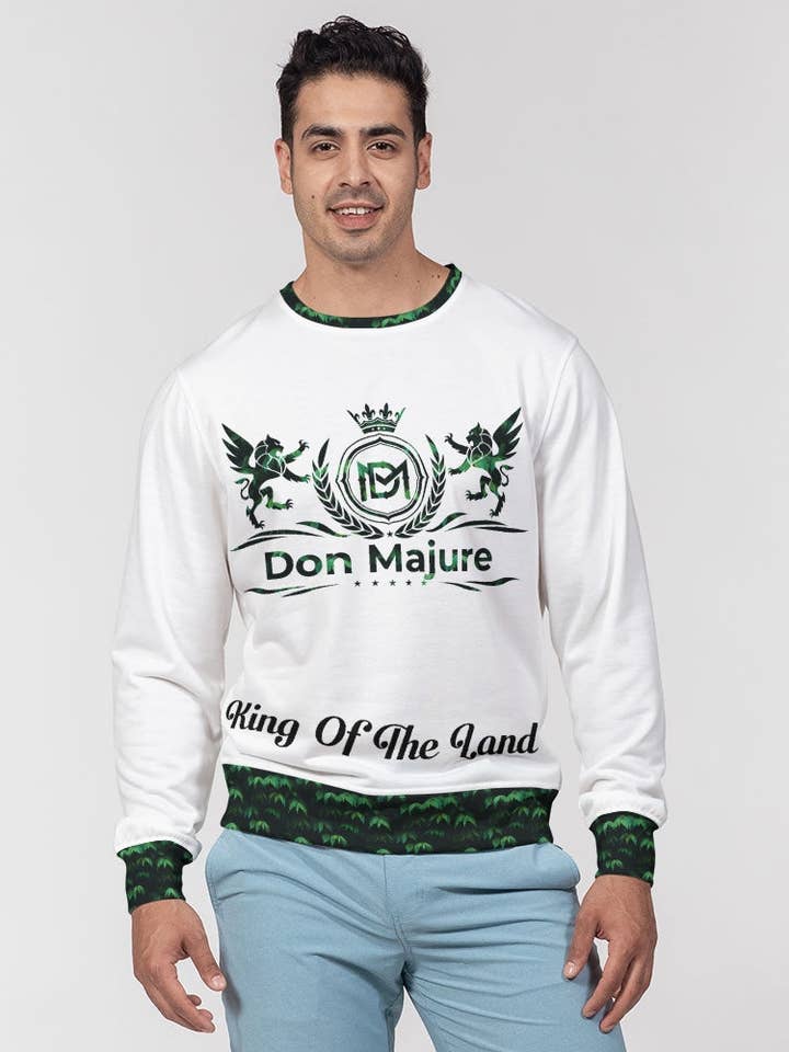 DMC Kingdom Chandail à col ras du cou classique en tissu éponge français pour hommes pour la vente par Don Majure