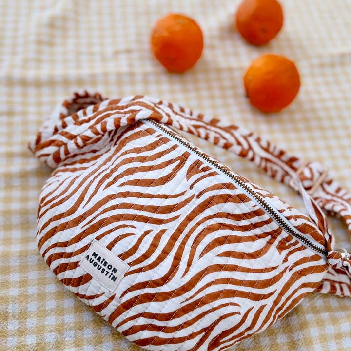 Maison Augustin - Wholesale Belt Bag - Women's - Zebra Camel Fanny Pack Mum