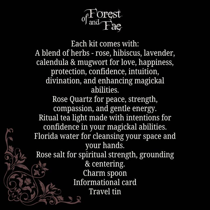 of Forest and Fae - Venta al por mayor Artículo de meditación - Altar de viaje Goddess • Kit de bruja para manifestación y hechizos2