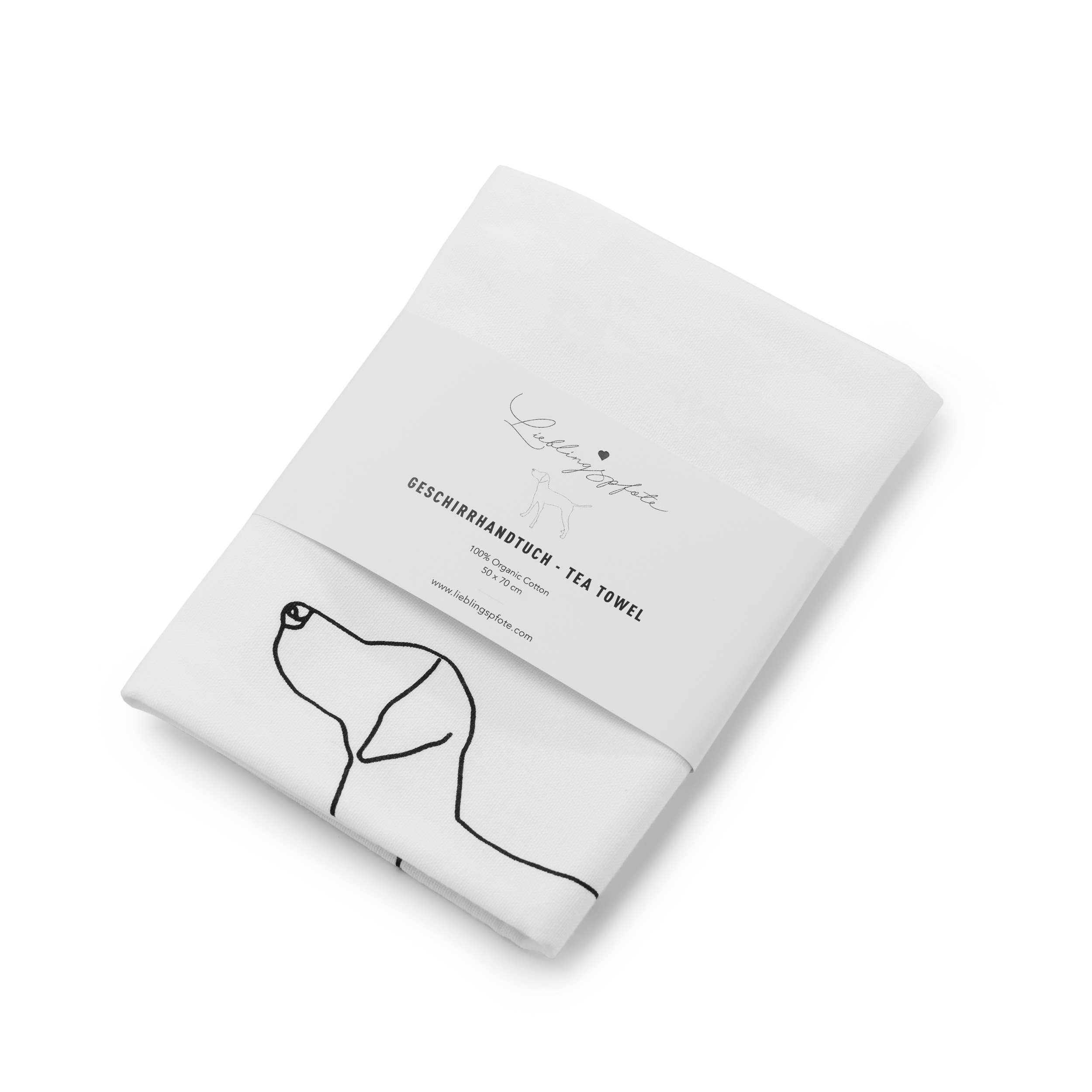 Lieblingspfote - Venta al por mayor Paño de cocina - Paño de cocina blanco con diseño de Vizsla5