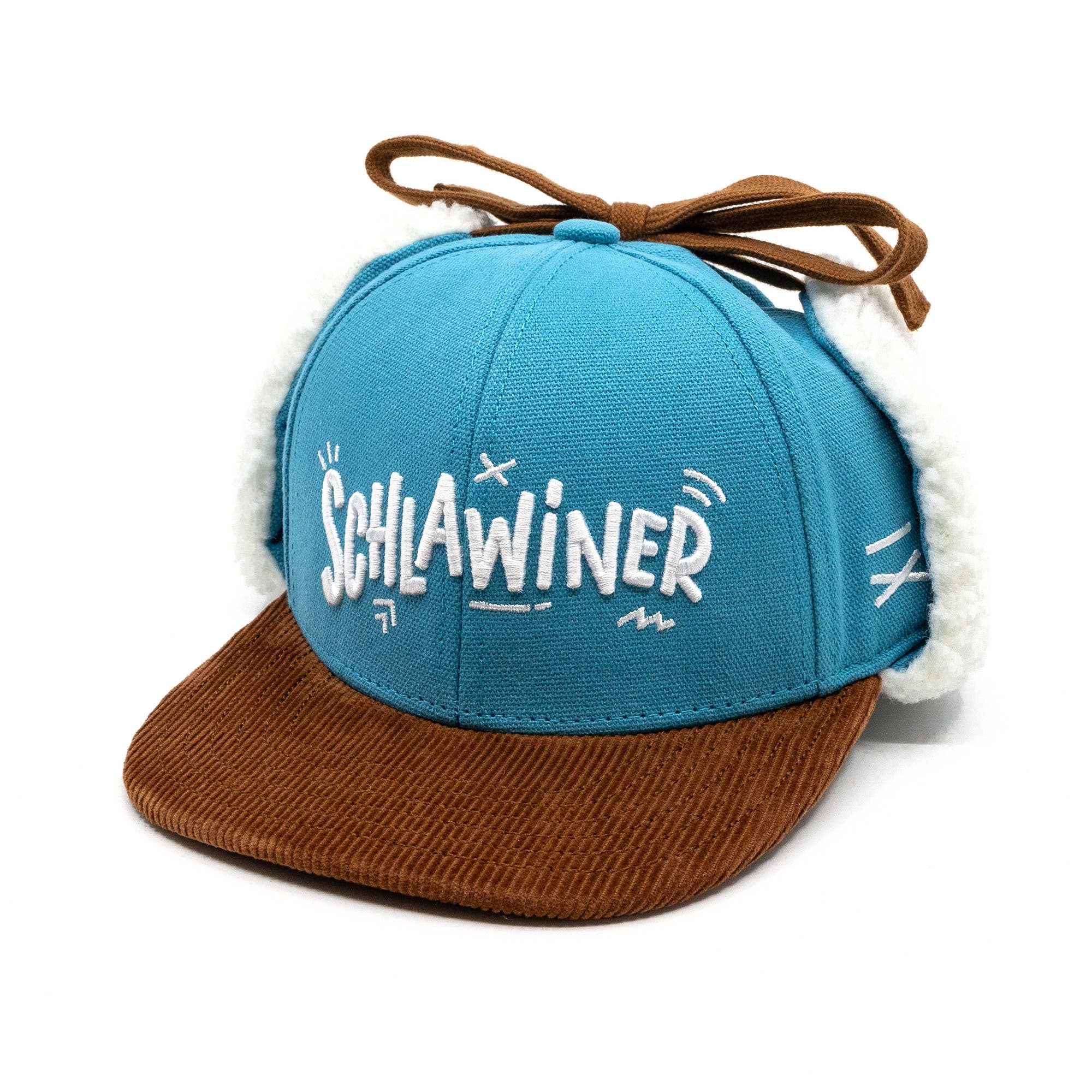 Hand und Feuer - Wholesale Baseball Cap - Kids - Schlawiner Winter Cap (for Kids 4-8 Years) - Light Blue Canvas