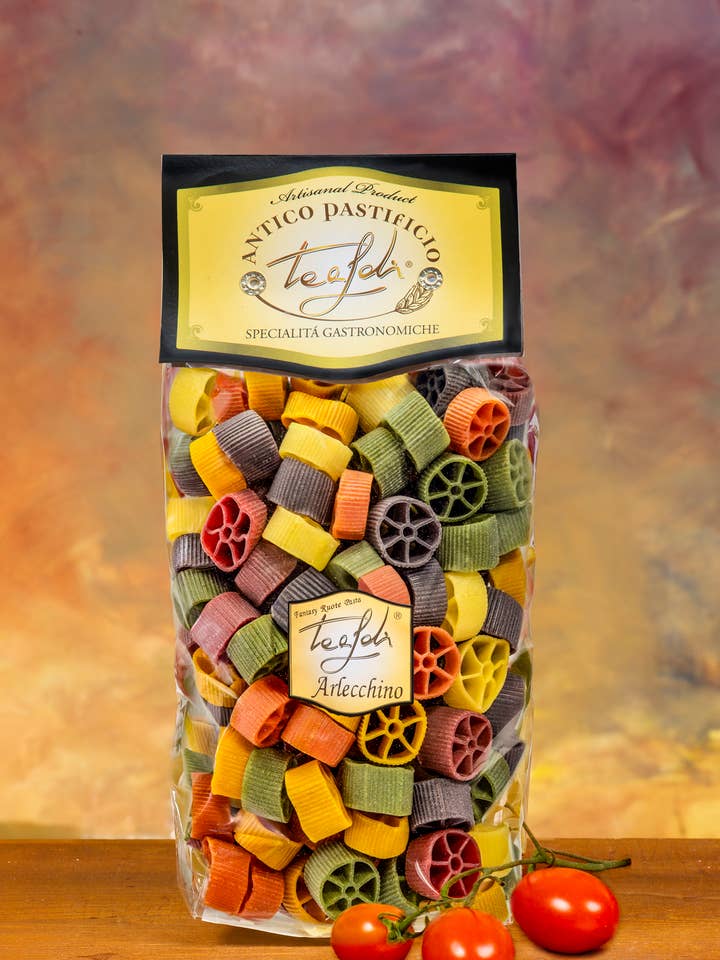 Ruote Arlecchino 500g per la vendita all'ingrosso da parte di ANTICO PASTIFICIO TEALDI SRL (Tealdi)