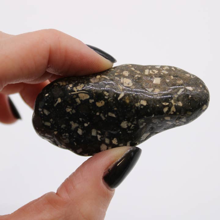 Ancient Wisdom – wholesale Spiritual stone/crystal – Large African Tumble Stone Guinea Fowl Large1