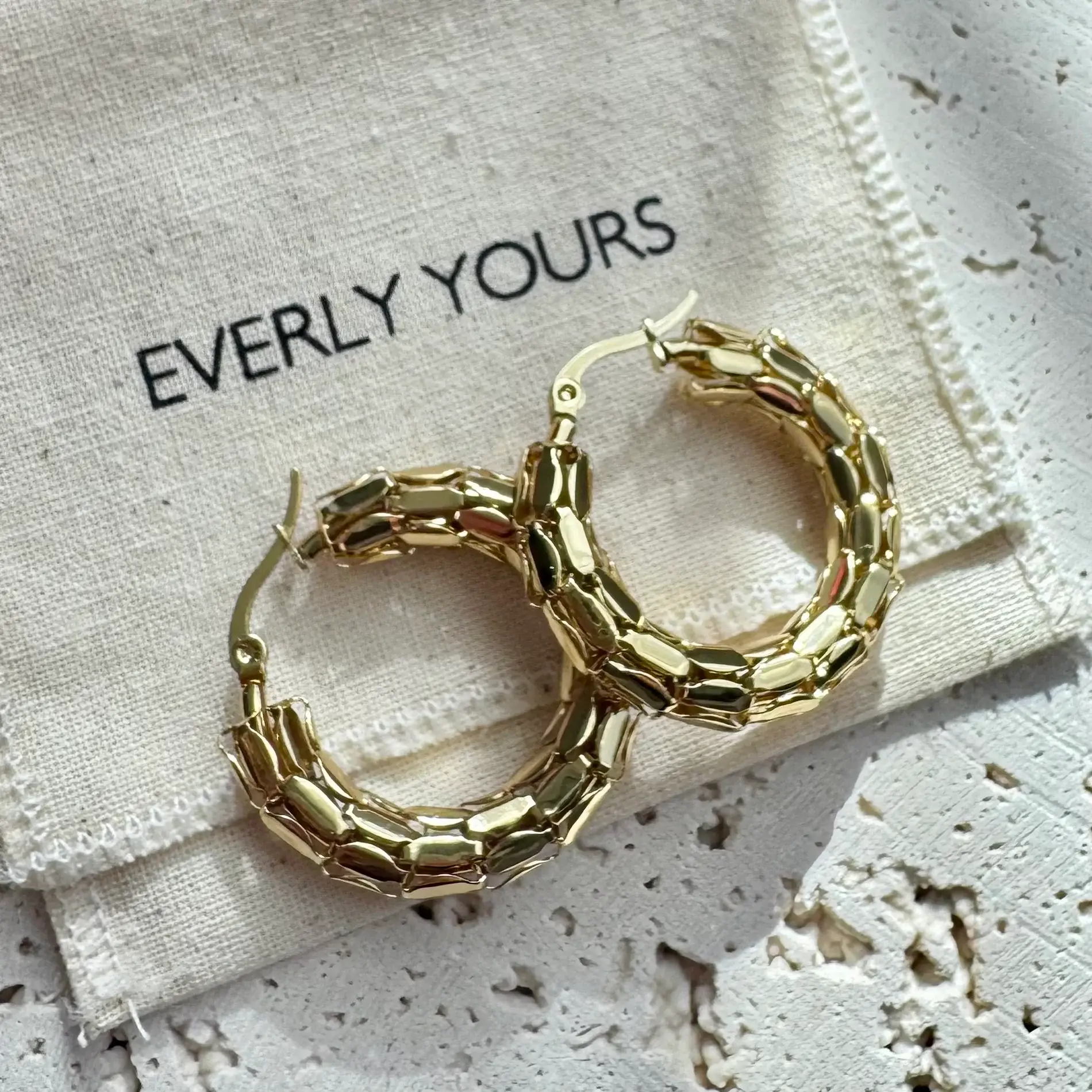 Everly Yours - Wholesale Hoop Earrings - Amina 18K Gold Serpent Hoops1
