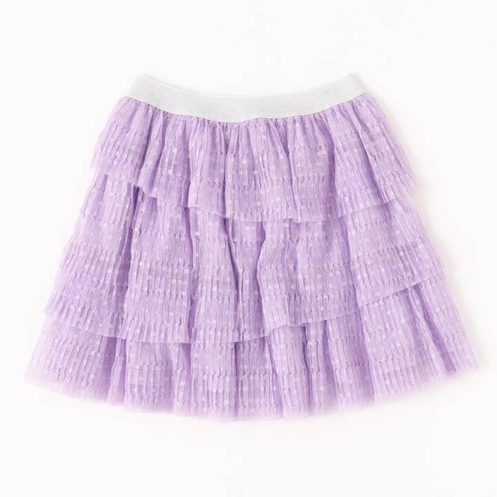 Plisseret schweizisk prikket lagdelt nederdel for engroshandel hos Kidpik