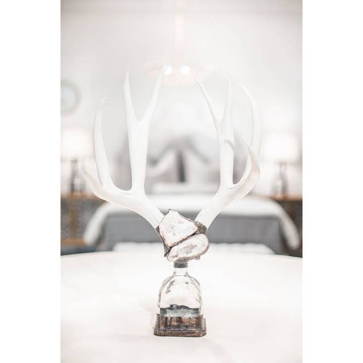 Double Large Geode Antler Bottle for wholesale by Jamie Dietrich Designs