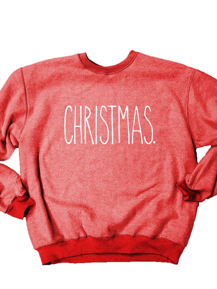Christmas. Red Sweatshirt for wholesale by Stated Brands