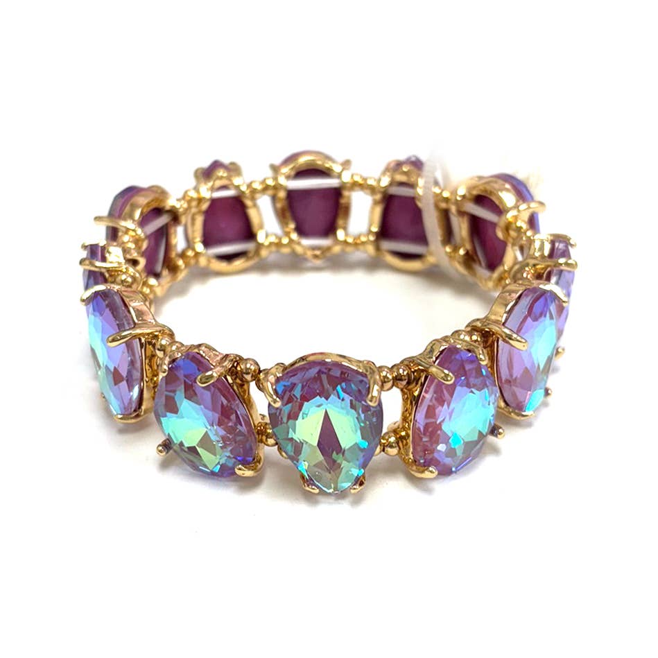 StarryNYC - Vendita all'ingrosso Bracciale con perline - Bracciale elastico con perline di cristallo a goccia di vetro8