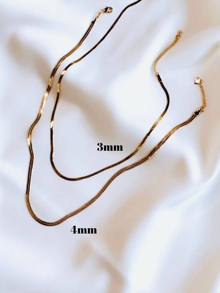 Haley herringbone chain necklace for wholesale by mila + stevie