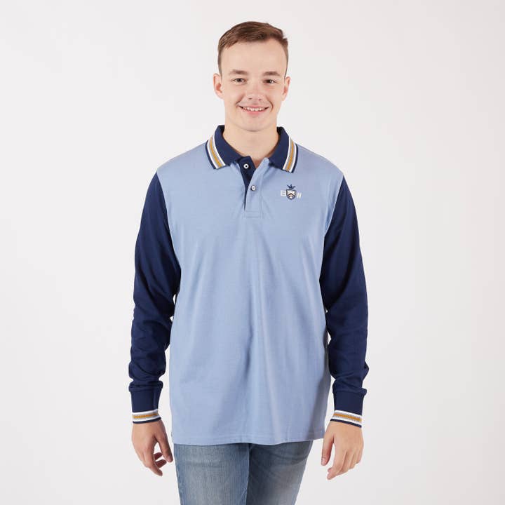 CASUAL EXPLORERS polo met lange mouwen voor wholesale door Black Wellis