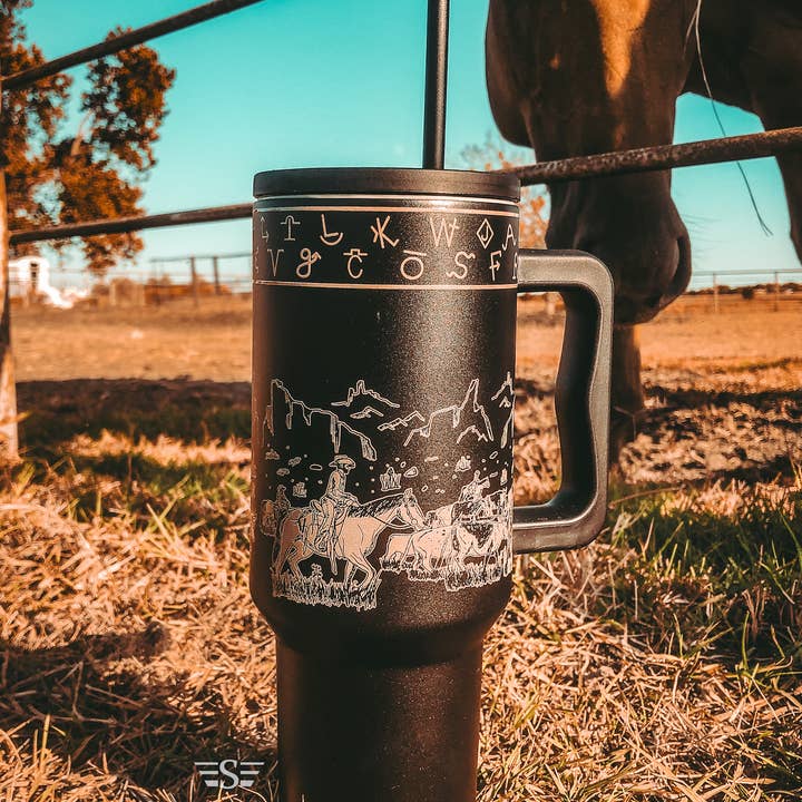Flying S Company - Wholesale Insulated Mug/Tumbler - Cattle Drive 40oz Cup