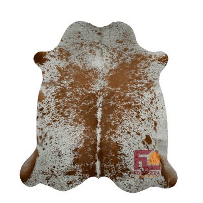 Fortezza Leather - Vente Tapis - Tapis en cuir de vachette Salt and Pepper, brun moucheté | Taille M, 5 pi x 71