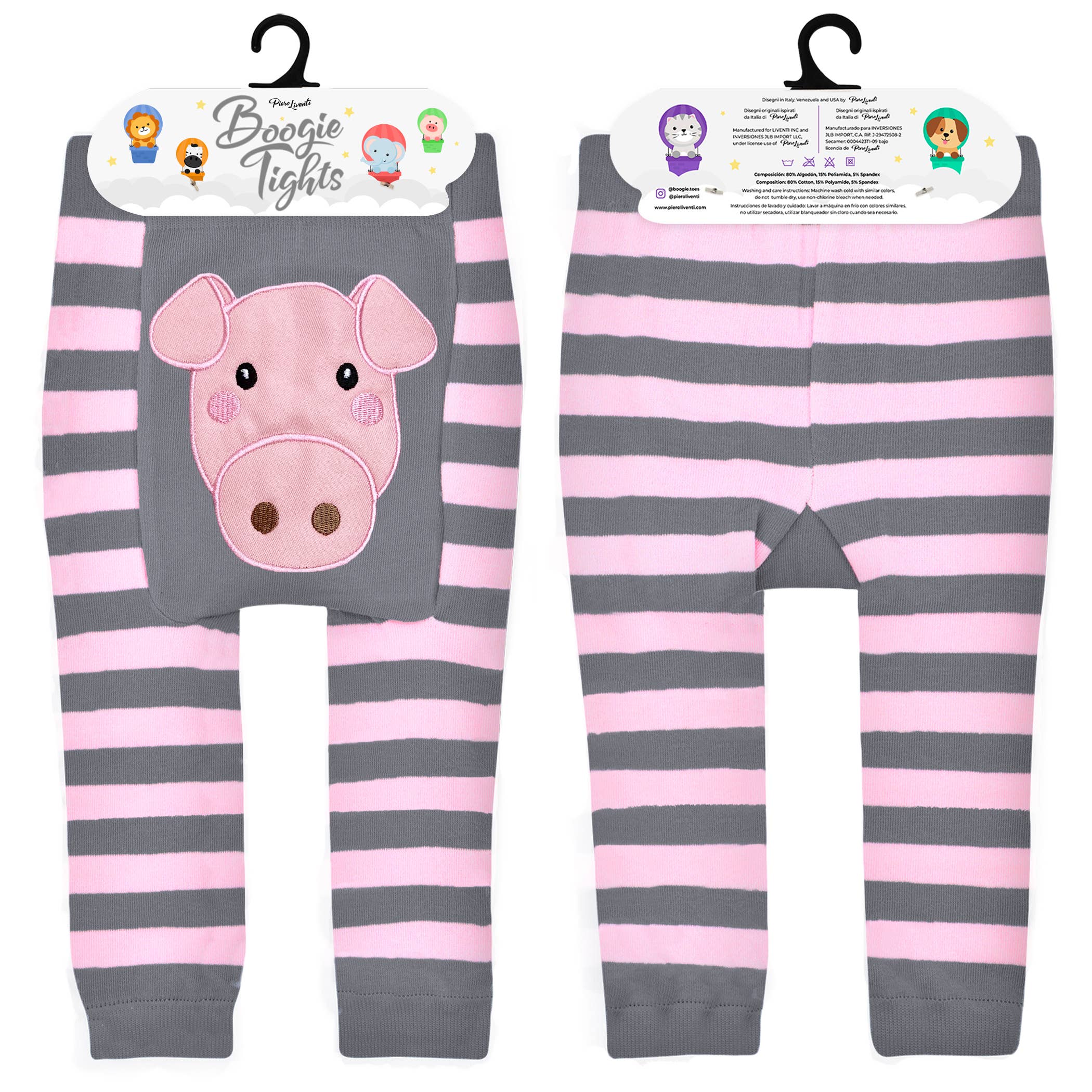 Boogie Toes – Großhandel Hose – Baby – Graues Schwein Baby Boogie Strumpfhosen3