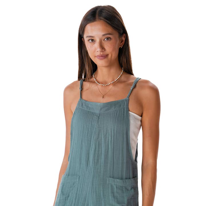 Lotus and Luna - Wholesale Romper - Women's - Sage Romper with Adjustable Straps