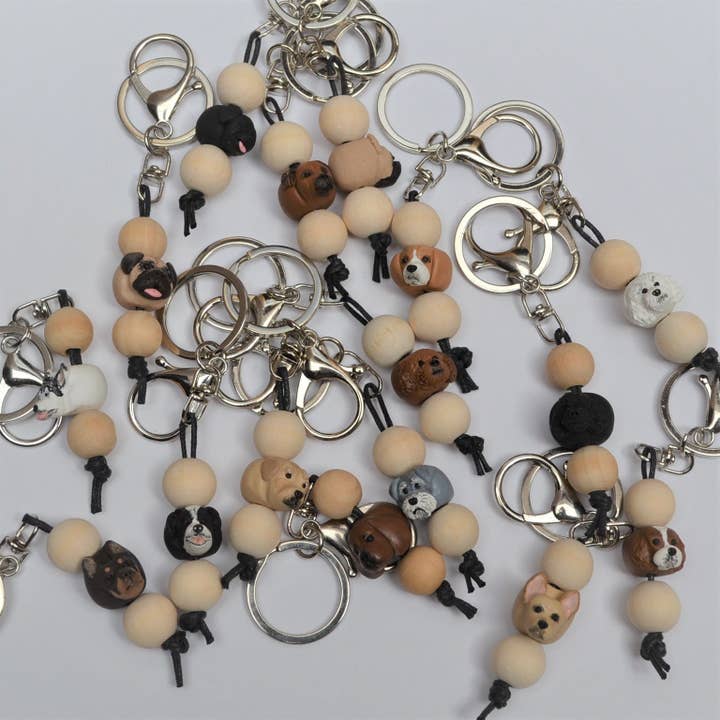 Pawfect Love - Venta al por mayor Llavero - Mujer - Llavero con diseño de caniche negro hecho a mano en arcilla polimérica5