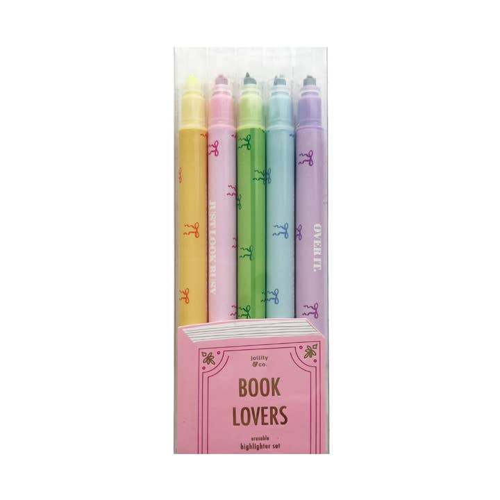 Book Club Erasable Highlighter Set for wholesale by Jollity & Co. + Daydream Society