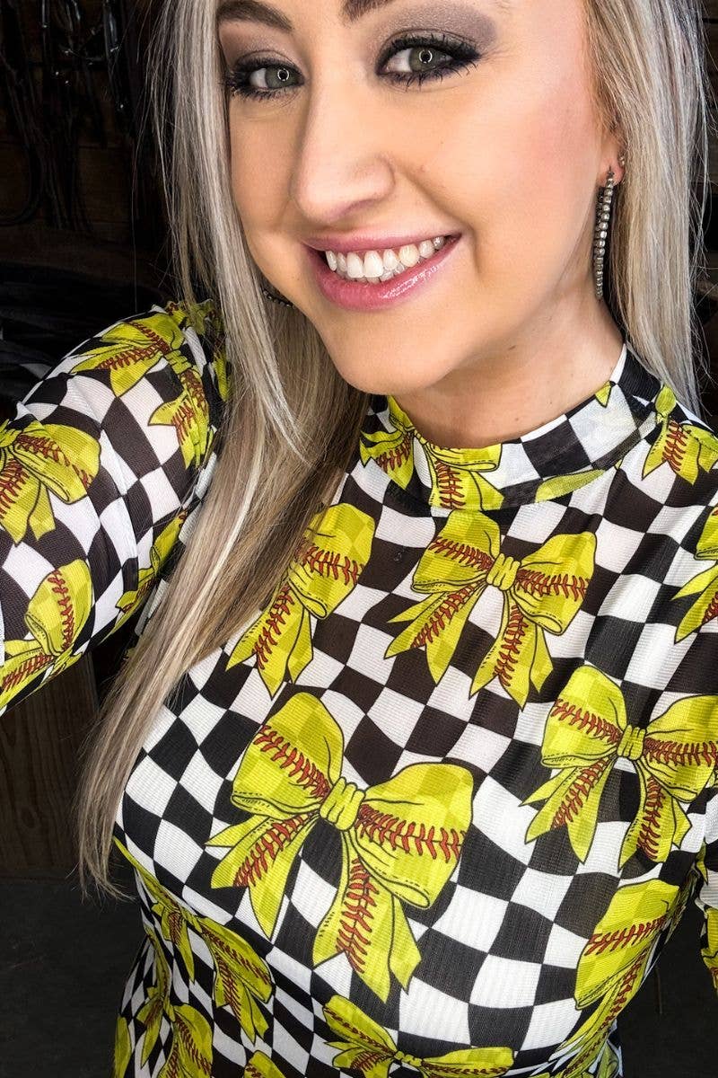 Sterling Kreek - Wholesale Blouse - Women's - Throw Like A Girl Mesh Top4