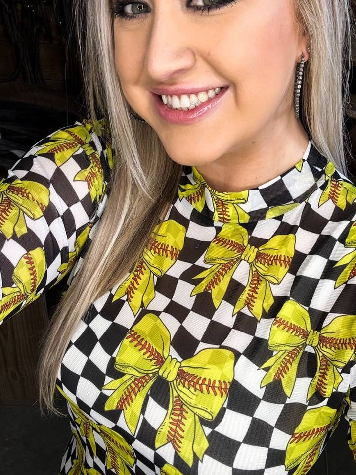 Sterling Kreek - Wholesale Blouse - Women's - Throw Like A Girl Mesh Top4