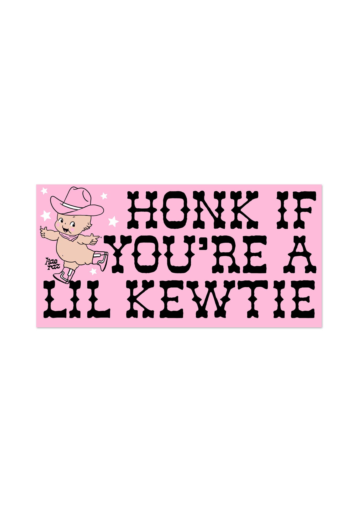 kaeraz - Wholesale Sticker - Cowpoke Kewtie Bumper Sticker2