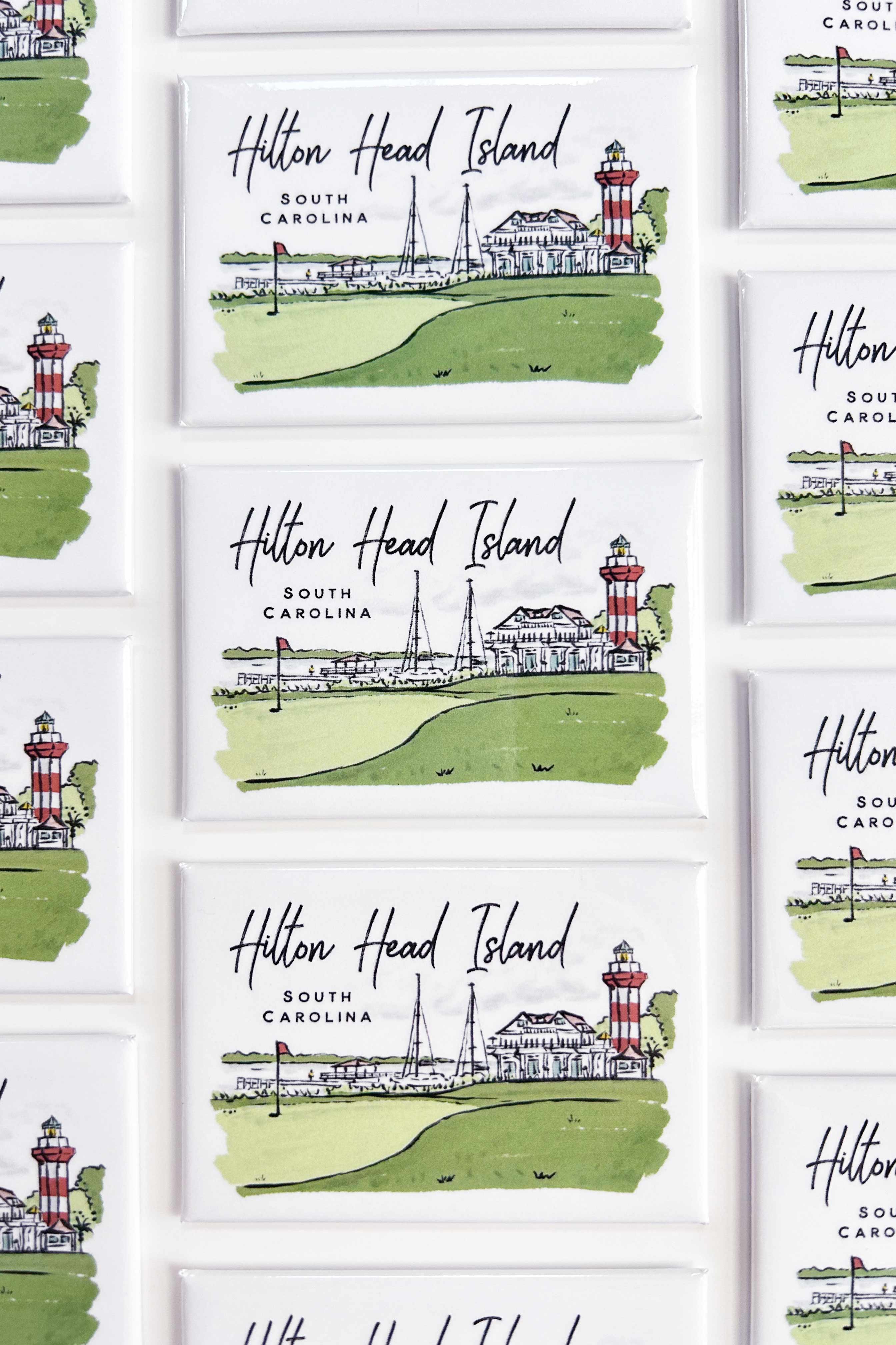 Texture Design Co – wholesale Magnet – Sherbetmålade gator - Hilton Head-magneten4