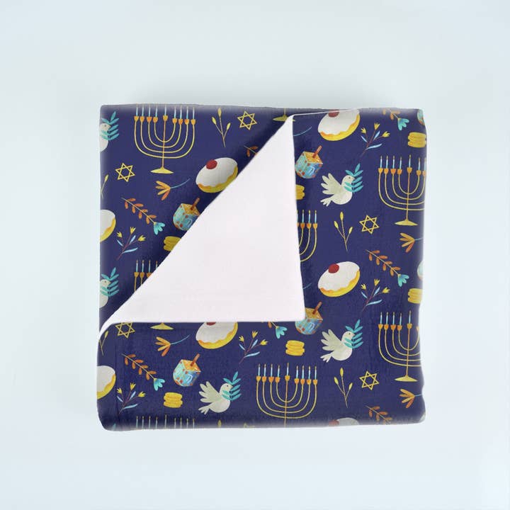 Couverture polaire de Hanoukka | Couverture polaire de Hanoukka pour la vente par Love Always, Audrey