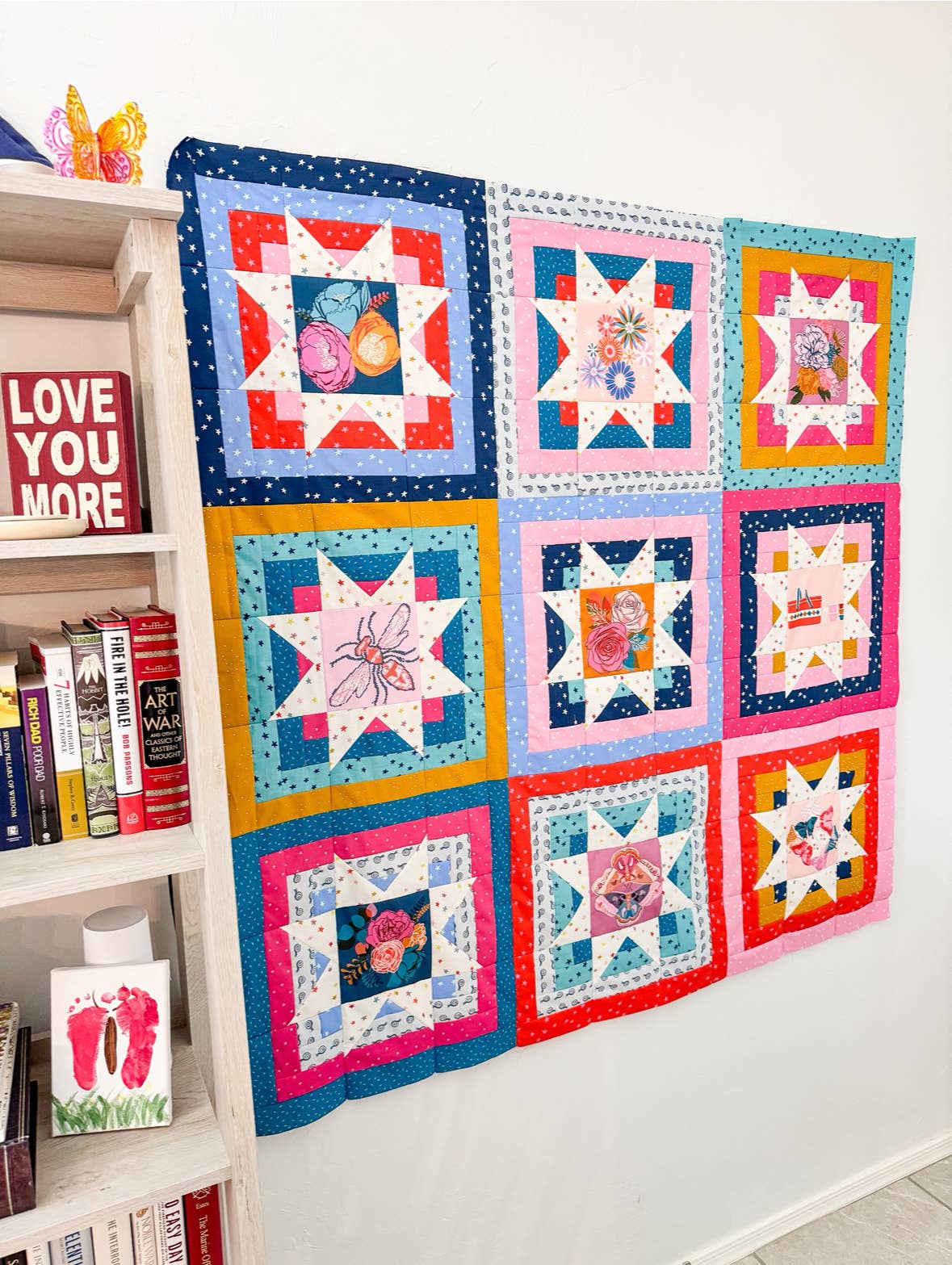 QuiltCakes - Wholesale Craft Sewing Kit - Nova Burst Quilt Pattern Printed 3