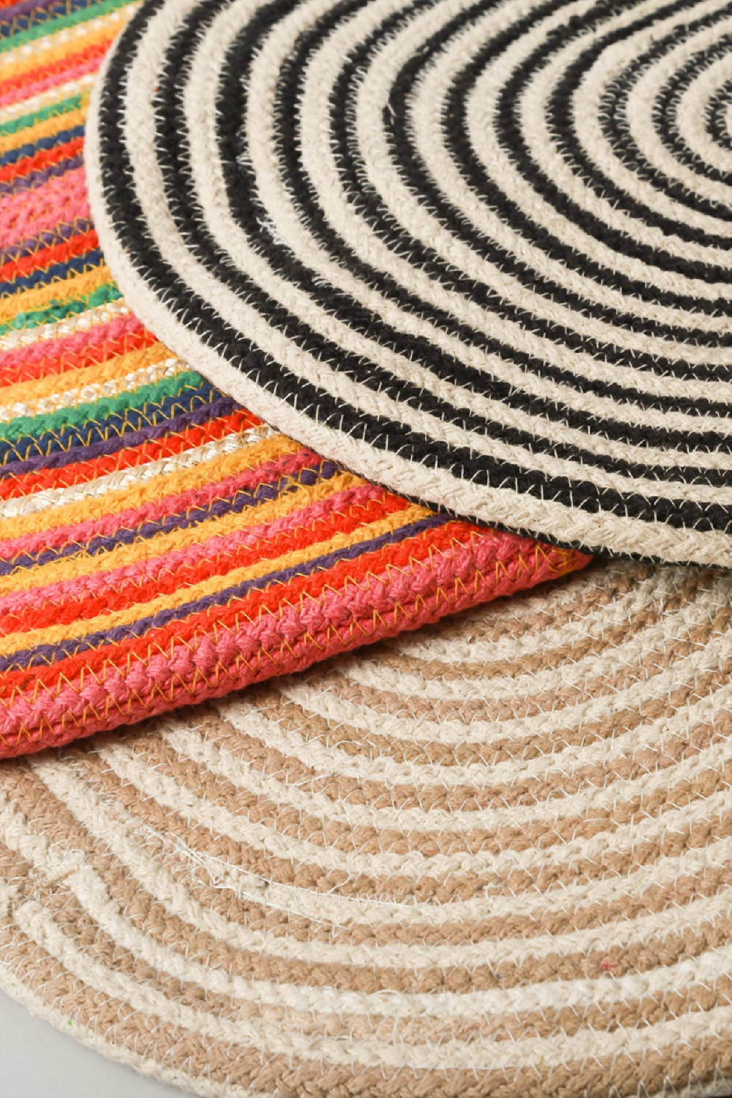 Fashion City - Vente Tote bag – femme - Sac fourre-tout rond rayé arc-en-ciel5