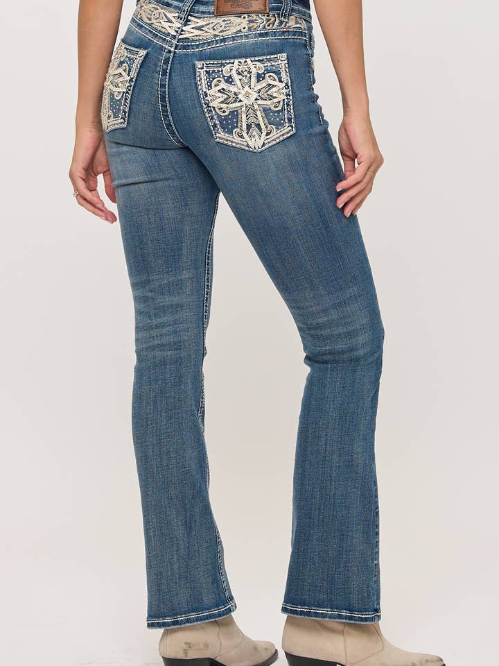 WT-795 BOOTCUT STRETCHY DAMES BLING JEANS WESTFIELD EAGLE voor wholesale door Denim Zone U.S.A.